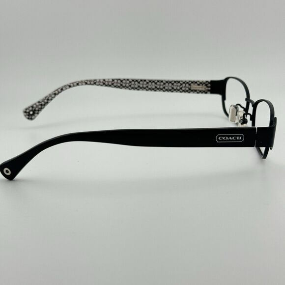 Coach Eyeglasses Frames HC5018 Rose 9077 Black White Cat Eye Logos 51-15 H12215 - Picture 4 of 7